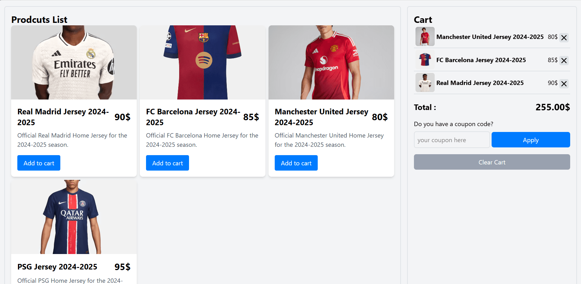 Eshopping Cart
