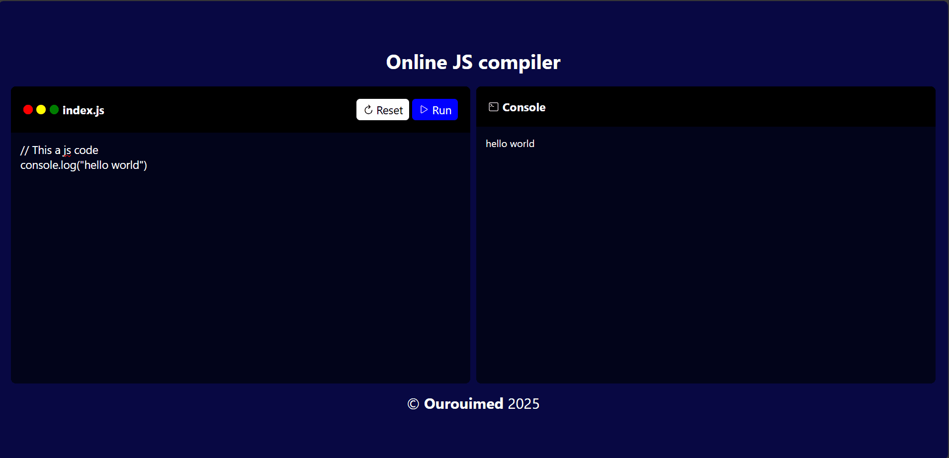 Online Js interpreter