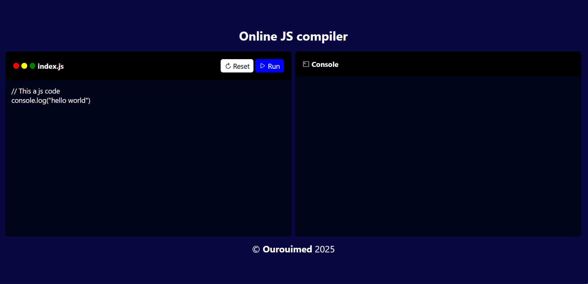 Online JS Interpreter